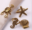 Nautical Sealife Napkin Ring Set