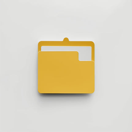 A yellow folder icon with a white tab, representing 