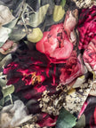 mongolian fleece blanket with floral print and fruits, BOLTE Home Textiles Collection