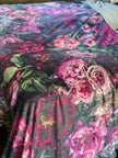 mongolian fleece blanket with floral print and fruits, BOLTE Home Textiles Collection