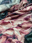 mongolian fleece blanket with floral print and fruits, BOLTE Home Textiles Collection