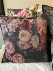 Square Scatter pillow with floral print and fruits, BOLTE Home Textiles Collection