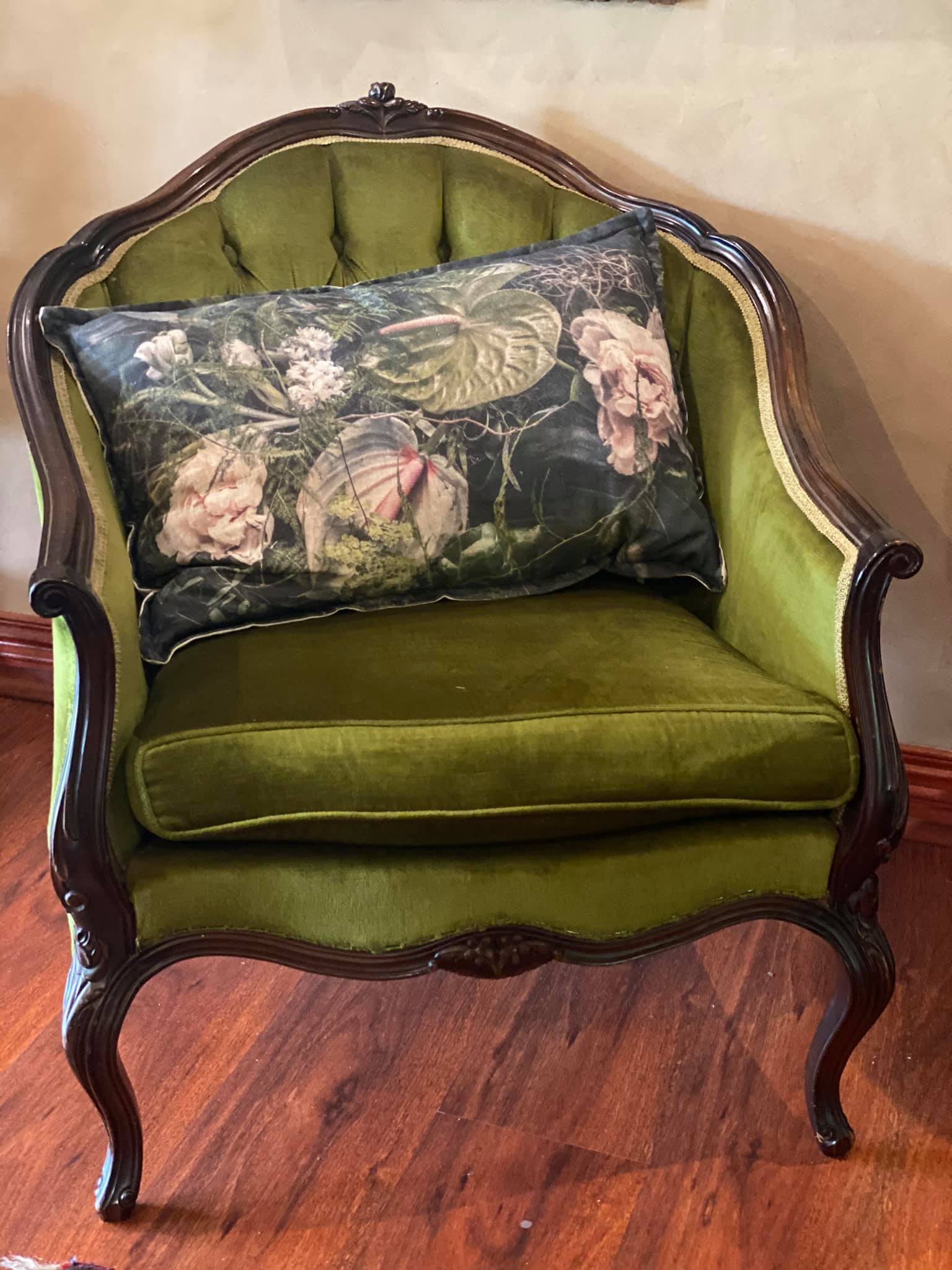 Rectangular Scatter Pillow with floral print and fruits, BOLTE Home Textiles Collection