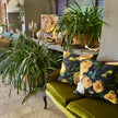Square Scatter pillow with floral print and fruits, BOLTE Home Textiles Collection