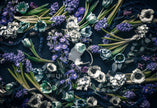 mongolian fleece blanket with floral print and fruits, BOLTE Home Textiles Collection